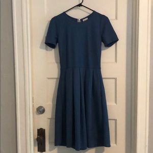 Blue pleated dress